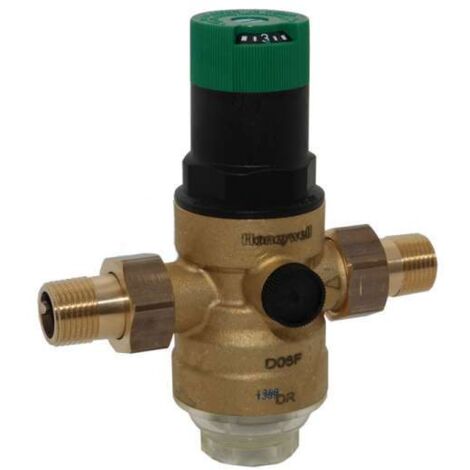 Honeywell Druckminderer D06F mit Einstellanzeige, Messing A, 1/2'', D06F-1/2A