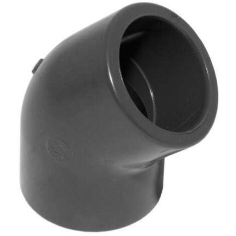 Georg Fischer PVC U Kunststoff Winkel grau 45° DN 50 721150110