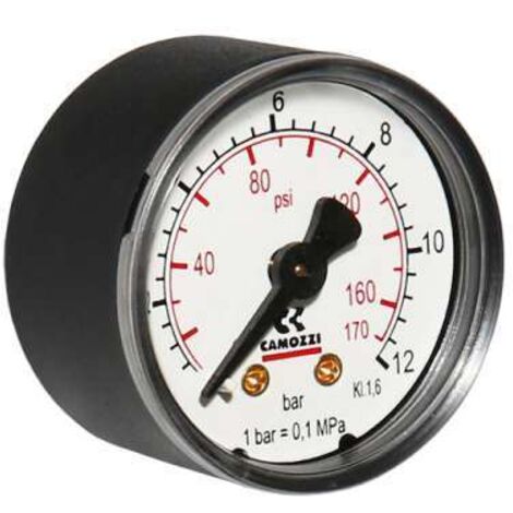 Watts Camozzi Manometer Anschluss hinten 0-12 bar 40mm 1/8"10007049