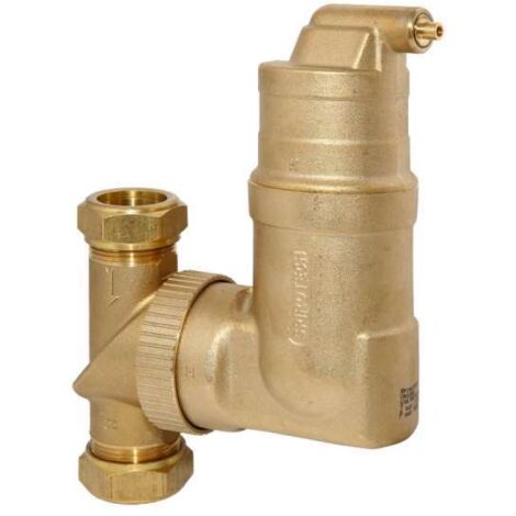 SpiroVent Mikroluftblasenabscheider Typ RV2 28mm Klemmring mit drehbarem Anschluss UA028W