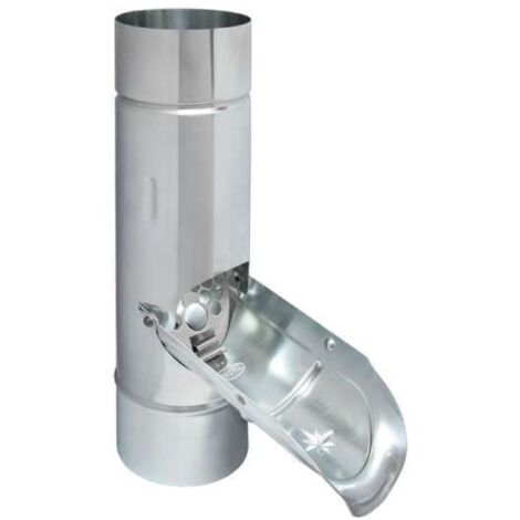 GRÖMO ZINK Regenwasserklappe ø87mm aus TITANZINK mit Griffmulde und Edelstahlsieb, 63527