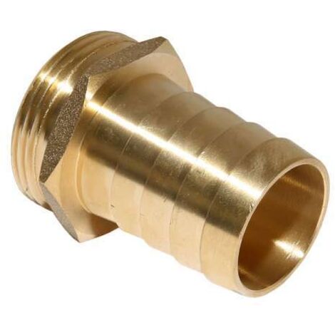 Schlauchstutzen Schlauchübergang 1 1/4'' messing massiv mit 6-kant 32 mm x 1 1/4''