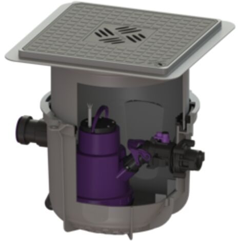 KESSEL Hebeanlage Minilift S KTP 300-S1, Bodenplatte, 280570S für Unterflurinstallation