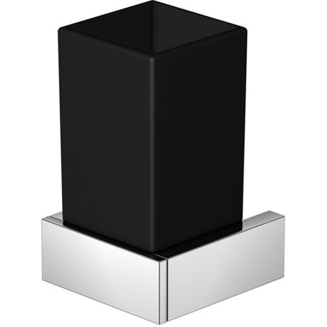 Steinberg Serie 460 Glashalter chrom mit Glas satiniert schwarz (1/5)