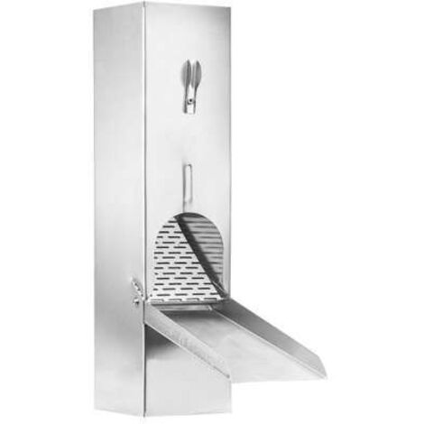 GRÖMO ZINK Regenwasserklappe quadratisch aus TITANZINK mit Griff und Edelstahlsieb 100x100mm, 62824