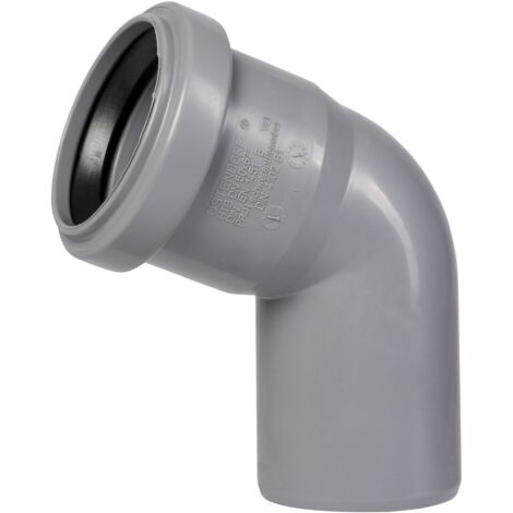 HT Bogen mit Muffe und Gummidichtung HT-Rohrbogen DN50 67° HTB