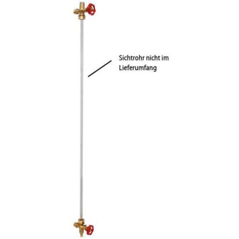 Wasserstandanzeiger Set 1/2'' Messing mit Metall Handrad für Windkessel