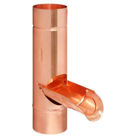 GRÖMO KUPFER Regenwasserklappe ø87mm CU mit Griffmulde ohne Sieb, 61531