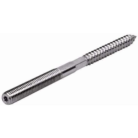 GRÖMO Verzinkte Stockschraube M 10 x 100 mit Torx-Aufnahme und Schlüsselfläche, 50213