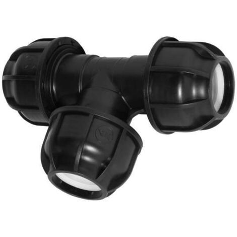 PE-Rohr T-Stück 90° Ø 32 mm 1'' Verbinder Verschraubung PP Polypropylen