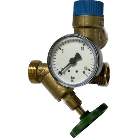 Afriso Sicherheitsgruppe WSG 75 Trinkwasser 10bar mit Manometer DN15 ohne Verschraubung 77976