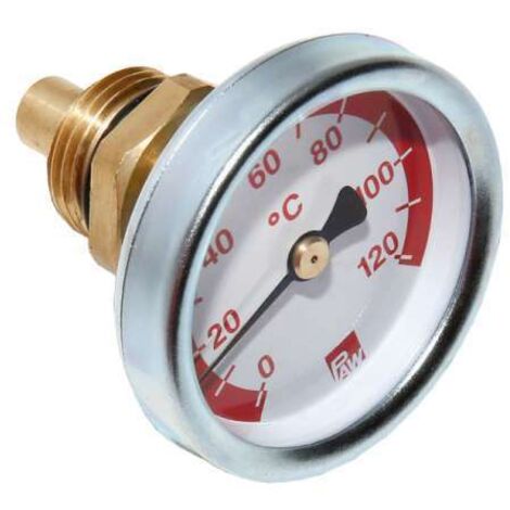 PAW Zeigerthermometer 1/2'' Ø50 mm mit roter Skala passend für PAW K2, K3, K5 und K7 21711