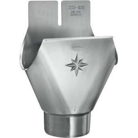 GRÖMO ALU Einhangstutzen oval ALUMINIUM 280/80 mit Stern, 84420