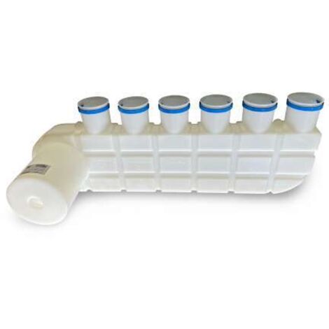 Zewotherm Lüftungsverteiler Verteilerbalken Verteiler Lüftung 6-Fach LVS-BR 6 x 75 / 160 14040235