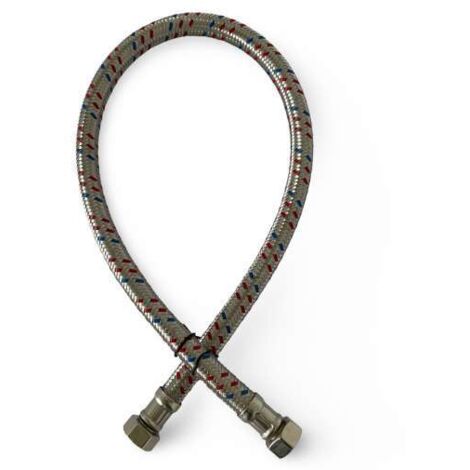 Meibes meiflex Panzerschlauch Verbindungsschlauch DVGW 1/2" IG/IG (Überwurf) 1200 mm 5615.1204.120