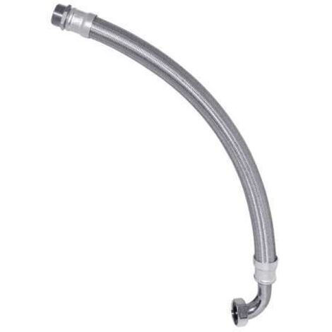 IBO Panzerschlauch 600 mm Flexschlauch 1" abgewinkelt Edelstahlgeflecht für Hauswasserwerk 60cm