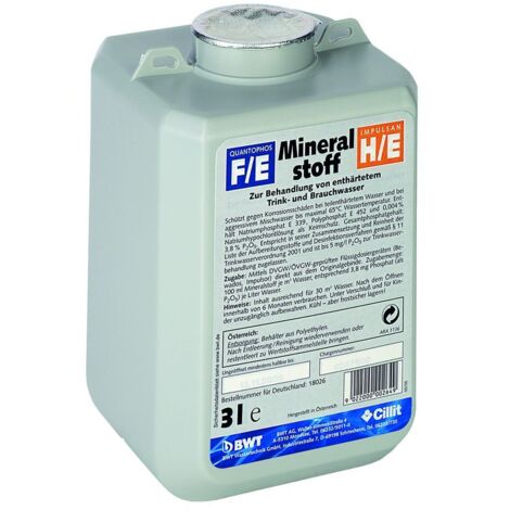 BWT Quantophos Mineralstoff FE/F2, 3l für Bewados E 3 18026E nach Weichwasseranlage