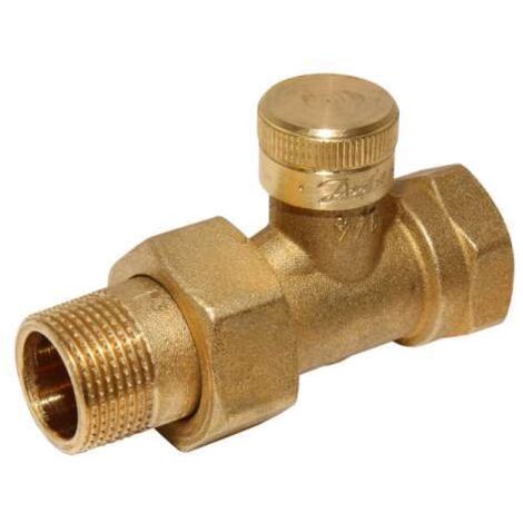 Danfoss Rücklaufverschraubung Verschraubung RLV20 Durchgang 3/4AG x 3/4IG 003L013600