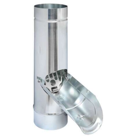 GRÖMO ZINK Regenwasserklappe ø100mm aus TITANZINK mit Griffmulde und Edelstahlsieb, 63528