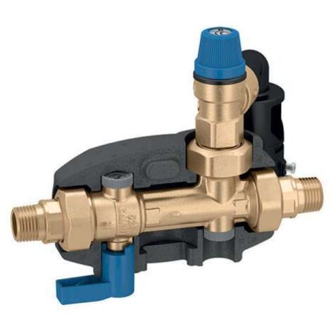 Caleffi Sicherheitsgruppe für WW-Bereiter Warmwasserspeicher 1/2" 10 bar DN15 DVGW 528041