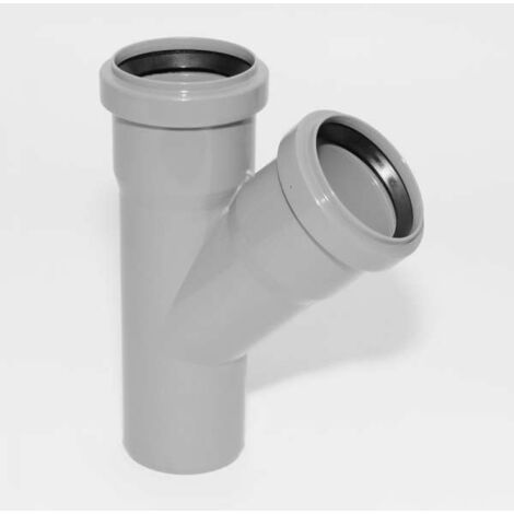 HT Abzweig mit Muffe und Gummidichtungen HT-Rohr DN 40/40 45° HTEA