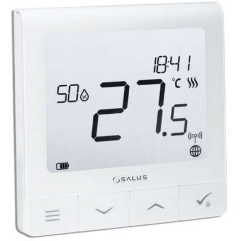 Salus SQ610 QUANTUM ultraflacher Raumthermostat, Unterputz 230V, großes Display auch Funk 113610