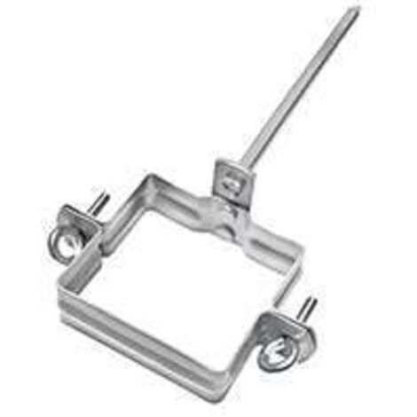 GRÖMO Verzinkte Fallrohrschelle quadratisch 100x100 Schlagstift 140mm, 51246