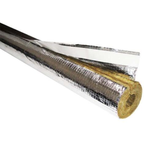 Rockwool Rohr Isolierung 100% Rohrschale alukaschiert Rohrisolierung 22 x 30mm 1m