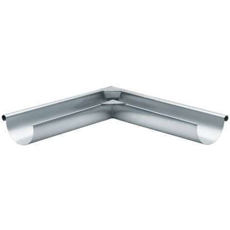 GRÖMO ZINK Rinnenwinkel TITANZINK halbrund Außeneck 250/500 gelötet m. Verstärkung, 63247