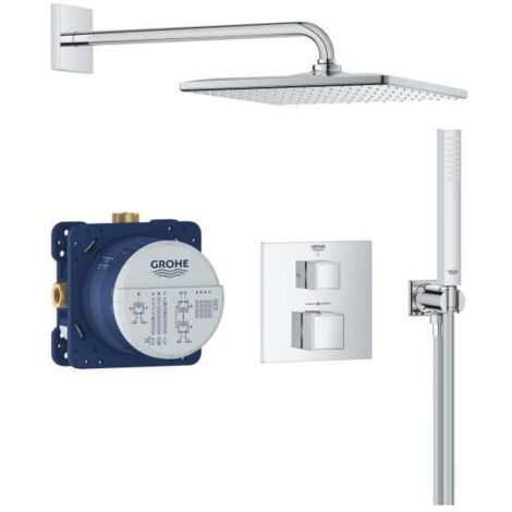 GROHE Grohtherm Cube Duschsystem Unterputz mit Rainshower Mono 310 Cube chrom 34868000 (1/4)