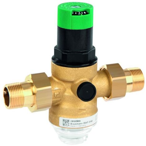 Honeywell Druckminderer D06F mit Einstellanzeige, Messing A, 2'', D06F-2A