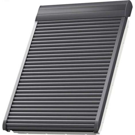 VELUX Elektro-Rollladen SML MK06 0000S Aluminium dunkelgrau 78x118cm