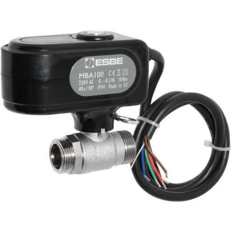 ESBE 2-Wege Motorkugelhahn DN20 2x1'' AG Kugelhahn Motorisch 230V Laufzeit 40 Sek. 43101200