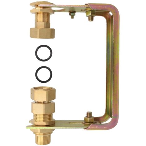 JS Wasserzähler-Bügel 3/4 Zoll, Steigstrang - für Hauswasserzähler Q3 DN 20 Baulänge 105 mm, verstellbar, verzinkt