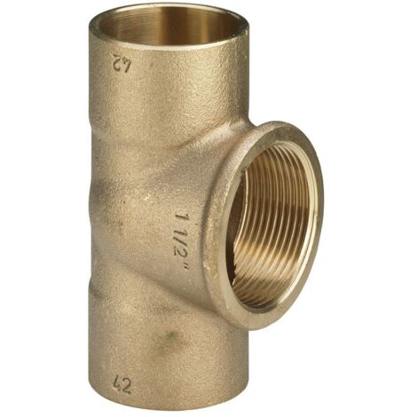 Viega T-Stück mit Innengewindeabgang 94130G in 28mm x Rp1/2 x 28mm Rotguss 103453 (1/2)