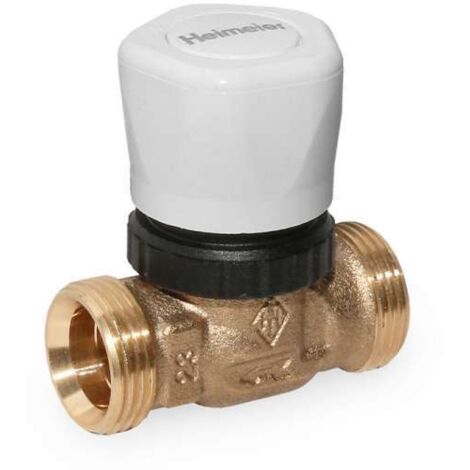 HEIMEIER Vorlauf Regulierventil für Fußbodenheizung, Handregulierkappe 2x3/4" AG konisch 1308-02.000
