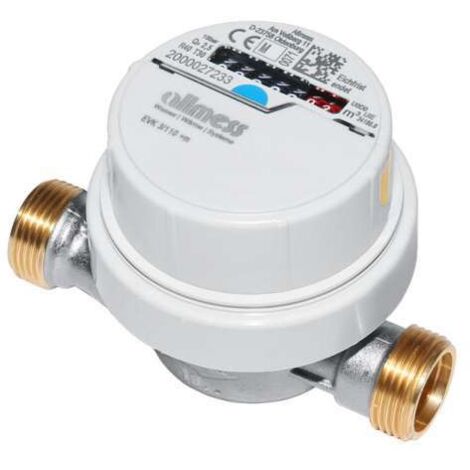 Allmess Universal VSystem Wasserzähler kalt warm Wohnungswasserzähler verchromt QN 1,5 110mm EJ 2025