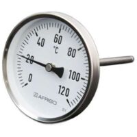 Afriso Bimetall Edelstahlhermometer Ø 100mm Länge 150mm 66349312
