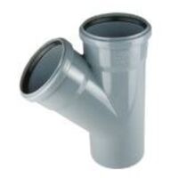 HT Abzweig mit Muffe und Gummidichtungen HT-Rohr DN 75/75 67° HTEA