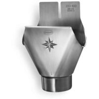 GRÖMO ZINK Einhangstutzen oval TITANZINK 250/60 mit Stern, 62402