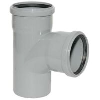 HT Abzweig mit Muffe und Gummidichtungen HT-Rohr DN 90/90 87° HTEA