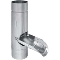 GRÖMO ZINK Regenwasserklappe ø100mm aus TITANZINK mit Griffmulde ohne Sieb, 63532