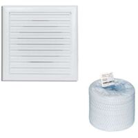 Airflow iCON Flexrohr-Set ø 100mm, 3m lang, inkl. Ausblasgitter rechteckig weiß 72156