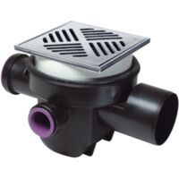 KESSEL Kellerablauf Der Universale - DN100 - mit Rückstauschutz - Rost 200 x 200 mm - 27611