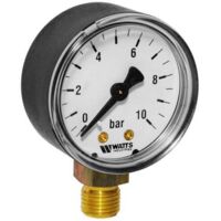 Watts RF Manometer 0-10 bar Ø50mm Anschluss unten 1/4'' AG 0312110