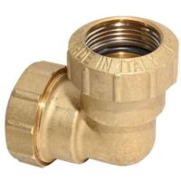 PE-Rohr 90° Winkel Ø 32 mm 1'' Verbinder Verschraubung Messing MS 58 DVGW