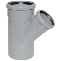 HT Abzweig mit Muffe und Gummidichtungen HT-Rohr DN 110/75 45° HTEA