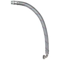 IBO Panzerschlauch 800 mm Flexschlauch 1" abgewinkelt Edelstahlgeflecht für Hauswasserwerk 80cm