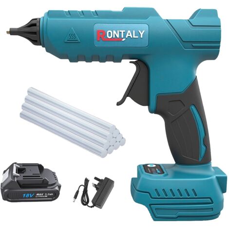 Kit pistolet à colle chaude avec 10 bâtons de colle, préchauffage rapide, colle thermofusible haute température pour les travaux manuels scolaires, le bricolage et les réparations rapides à la maison. (1/5)