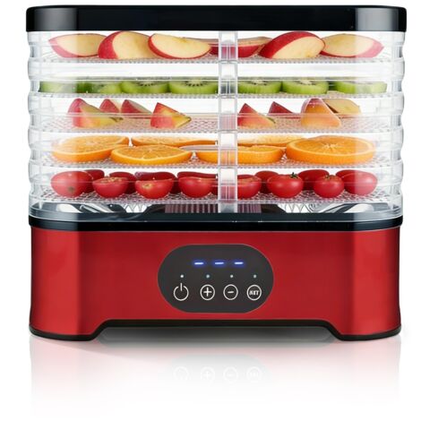Dörrautomat  5 stapelbare Edelstahl-Einschübe, einstellbarer digitaler Timer bis zu 72 Stunden und Temperaturregelung bis zu 70 °C (1/5)